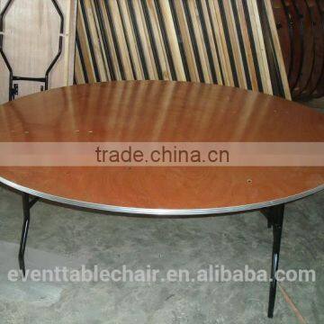 Plywood Folding Table DIA60" Round With Alu Table Edge for Hot Wedding photo-2