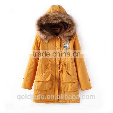 High Quality Womens Parka Coat Fur Hood For Winters European Down Feather Overcoat photo-5