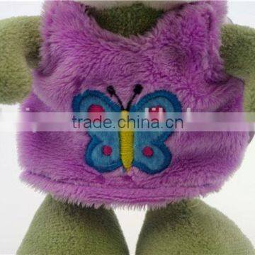 New Design Smile Frog Custom Plush Keychain With Waistcoat photo-4