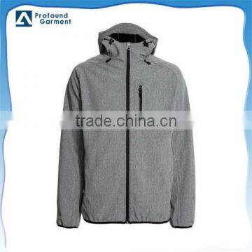 fashion sporstwear with front zipper decorated men sportswear with hood solid color