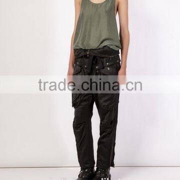 2016 newest oversized pocket design women baggy trousers