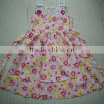 little girl's overstock dress girl's cotton dress cute stock dress