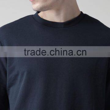 Autumn Style New Look Navy Sweatshirt Round Neck Long Sleeves Brushed Fleece Lined Sweater 80% Cotton 20% Polyester Sweaters photo-6