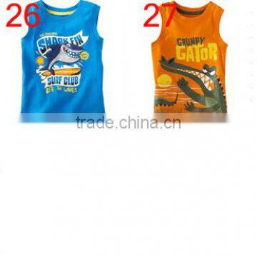 boys fashion sleeveless jumping beans t-shirts kids summer cotton t shirts