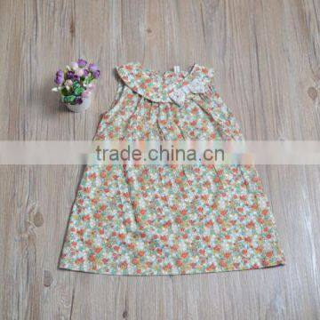 2014 comfortable and beautiful floral dress for baby kids
