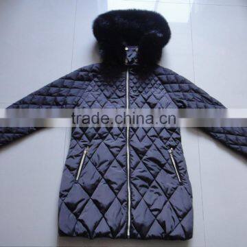 Women Polyester Down-like-fiber Padding Long Winter Jacket