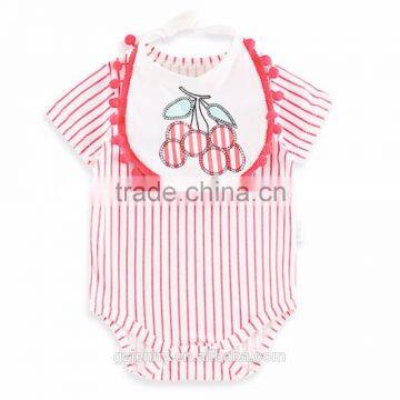 Sweet Short Sleeve Set Custom Blue Black Strip Jumpsuit Boy Baby Summer Romper photo-3