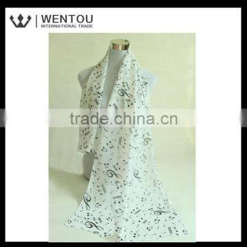 Wholesale Fashionable Music Notes Printed Scarf photo-2