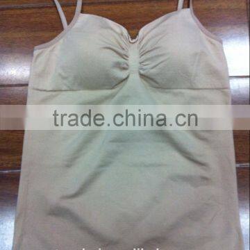 Competitive price high quality women seamless camisole with foam cup