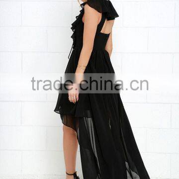 Romantic Encounter Black High-Low Dress photo-5