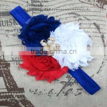 Boutique Tripple Shabby Chiffon Flower Toddler Head Bands In Stock, Girl Baby Hair Accessories photo-5