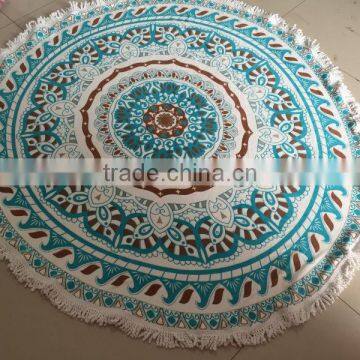 Walson Wholesale Drop Shipping Terry Velour 150cm Round Beach Towel Throw Blanket Belize photo-6