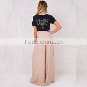 High Rise Split Wide Leg Pants for Women New Fashion Lady's Clothes photo-4