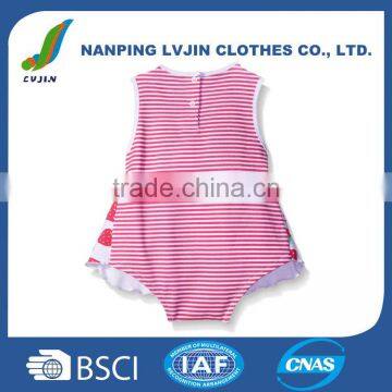 New Born Baby Girls Clothes100% Cotton Baby Girls' Sleeveless Sundress With Built-In Diaper Cover photo-2