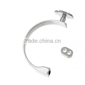 Half Bracelet Bangle Bar With Slider Hook Clasps Skull Halloween Silver Tone Clear Rhinestone 5.8cm X3.1cm 11mm X7mm photo-3