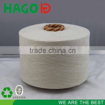 hot in russia ne8s raw white recycled blended polyester cotton knitting yarn for gloves