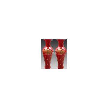 Wholesale Home Decorative Chinese Red Ceramic Vase