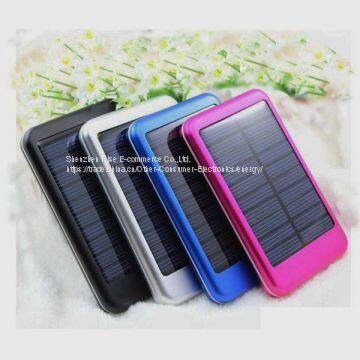 Solar cell power bank, 5000mah battery charger solar power bank for all smart mobile phone