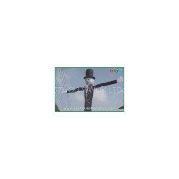 Inflatable Man Air Dancers Rip Stop Nylon Material 6m With Hat