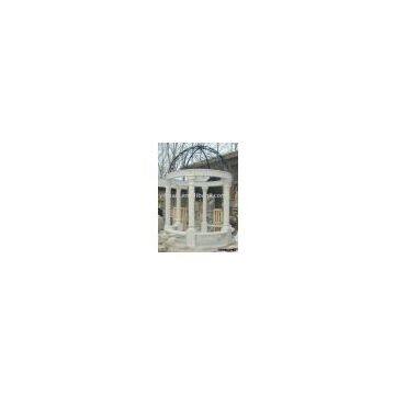 white stone gazebo