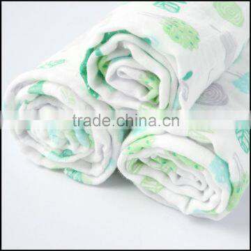 print newborn cotton gauze muslin baby blanket