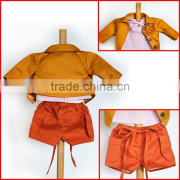 China factory 3pcs 18 young girl doll cloth wholesale