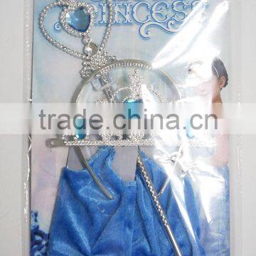 Custom Made 3PCS Princess Tiara & Wand Set and Frozen Glove for Baby Girls photo-4