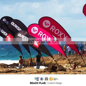 custom promotional tall beach flag in guangzhou
