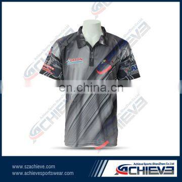 stripe polo shirts/work wear/active wear 100% polyester number changing polo shirt