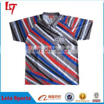 custom sublimation mens dry fit golf t shirt polo striped