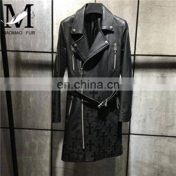 Wholesale Female Real Sheep Skin Leather Long Coat Jacket Women Real Leather Jacket