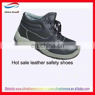 steel toe cap leather industrial safety shoes