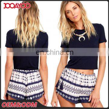 New Style Custom Any Size Summer Beach Women Mix Color Shorts Printed Casual Short Lady Pants