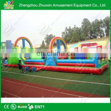 Cheap inflatable obstacle course inflatable maze for commercial combo games CE blower for free