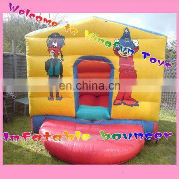 Kid jumping inflatable house