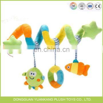 YK BSCI hot sale colorful stuffed plush baby hanging toy