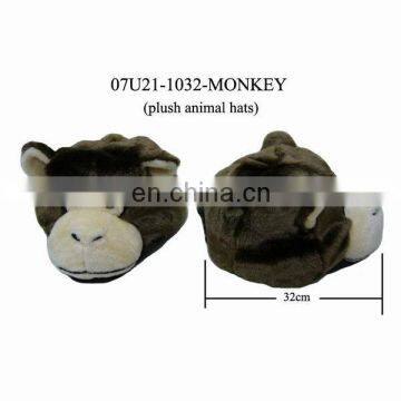 monkey shaped plush animal winter hats funny hats