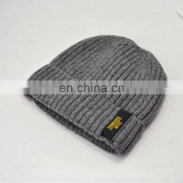 Double Layer winter beanie men cap hat