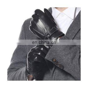 CUSTOMIZED BLACK MEN SHEEP LEATHER DRIVING GLOVES FASHION DRESS GLOVES