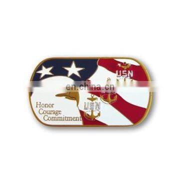 Aluminum Alloy Material And Folk Art Style American Flag Dog Tag