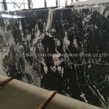 Royal Ballet,black Landscape Granite,Negro Santiago Granite,black Waves Granite,black Granite Wall Pavings photo-2