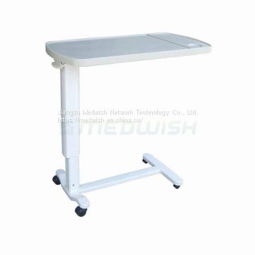 AG-OBT002 China Height Adjustable Hospital Over Bed Table With Wheels