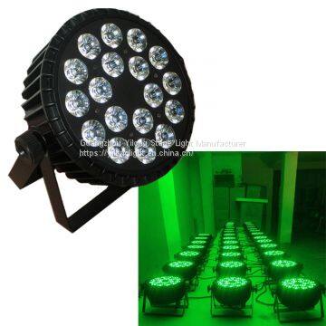 China WIFI 18X18W RGBWA+UV 6in1 Par Led,cheap Wireless Led Uplights,led Uplighting,led Par64 Light,dmx Led Stage Lighting
