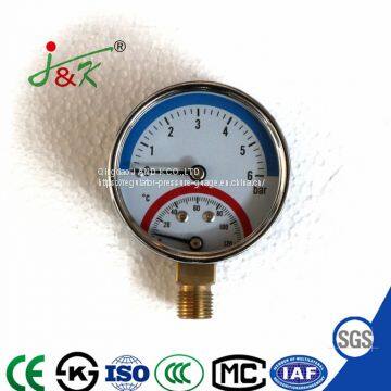 Pressure Thermometer and Pressure Gauge Manometer with Multifunctional Type