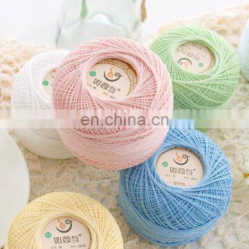 Yarncrafts High Quality Popular  Weaving Anti-pilling Knitting Lace 100% Cotton Yarn