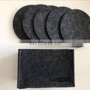 Custom Felt Cup Coaster Set With Holder photo-7