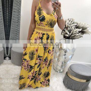 New Arrivals 2020 Summer&Spring Women Sleeveless Printed Dress Ladies Sexy Beach Lace Slip Dress photo-2