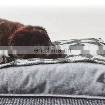 Washable Dog Bed Cushion Soft and Comfortable Fabric Dog Mat With Blanket photo-3