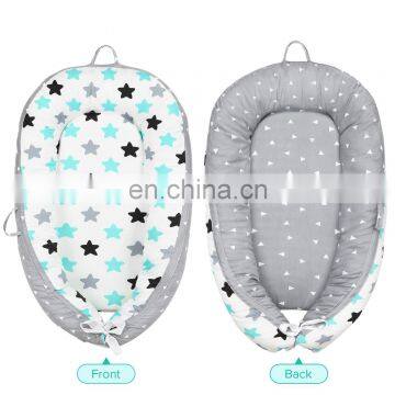 Baby Sleeping Nest Bed 100% Soft Cotton Newborn Lounger Portable Crib Suitable Baby Nest photo-4
