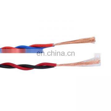 Twisted pair flexible cable 450 to 750V RVS 2 core PVC insulated copper core electric wire manufacturer